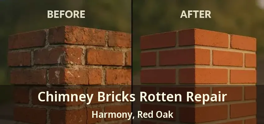 Chimney Bricks Rotten Repair Harmony, Red Oak - TX