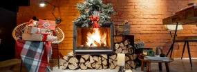 Quadra-Fire Fireplace Harmony, Red Oak